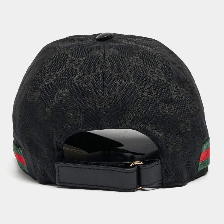 Pre Owned Gucci Black GG Canvas Baseball Cap L