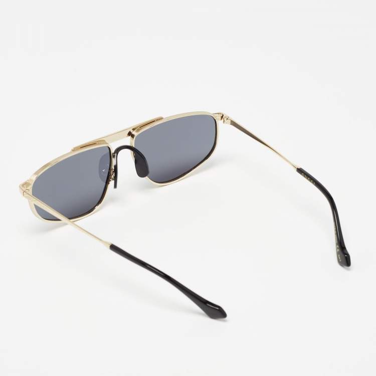 Pre Owned Gucci Black/Gold GG0841S Aviator Sunglasses
