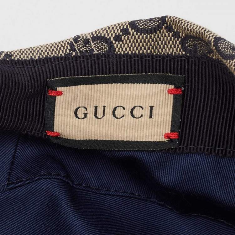 Pre Owned Gucci Beige Original GG Web Canvas Flat Cap XS