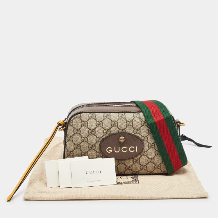 Pre Owned Gucci Beige/Ebony GG Supreme Canvas Neo Vintage Messenger Bag