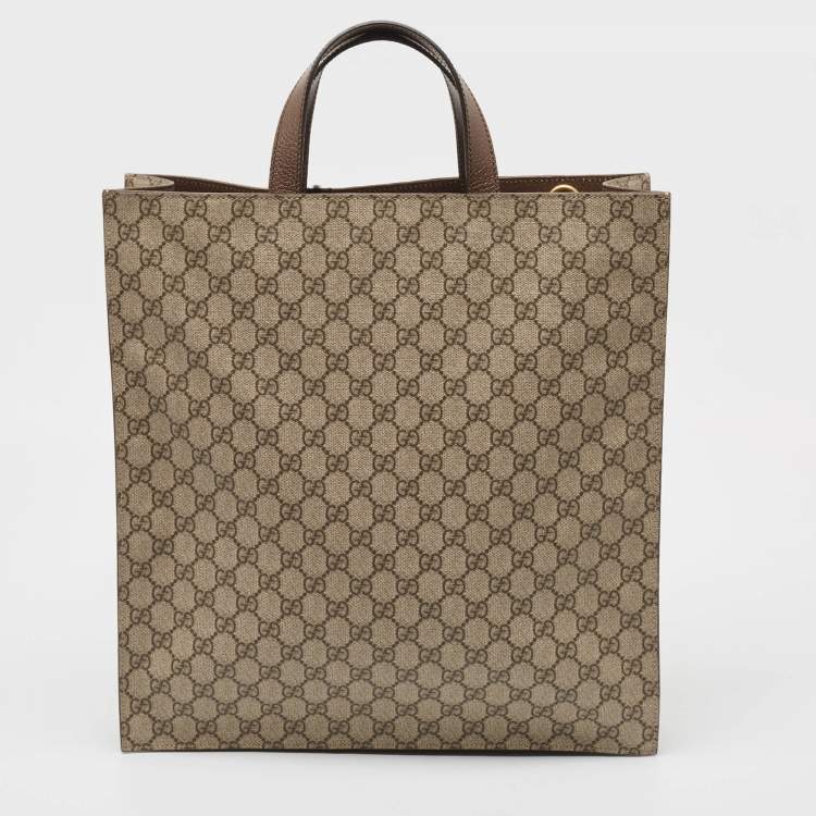 Pre Owned Gucci Beige GG Supreme Canvas L'Aveugle Par Amour Tote