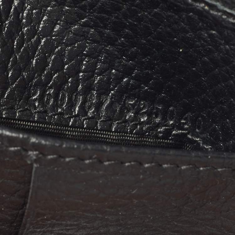 Pre Owned Gucci Black GG Canvas and Leather Bifold Wallet