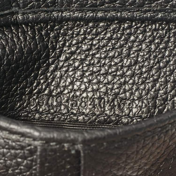 Pre Owned Gucci Black Leather Logo Bifold Wallet