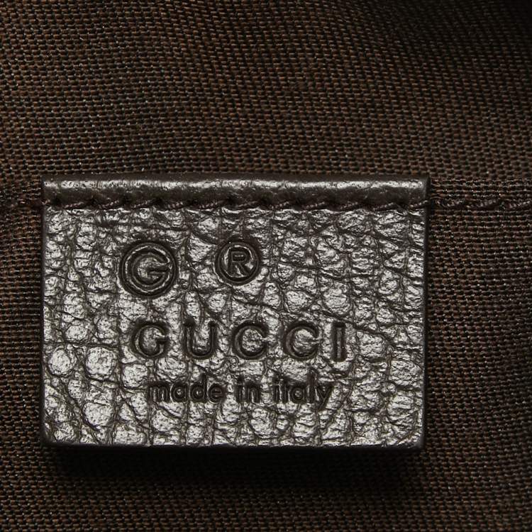 Pre Owned Gucci Beige/Brown GG Canvas and Leather Belt Bag