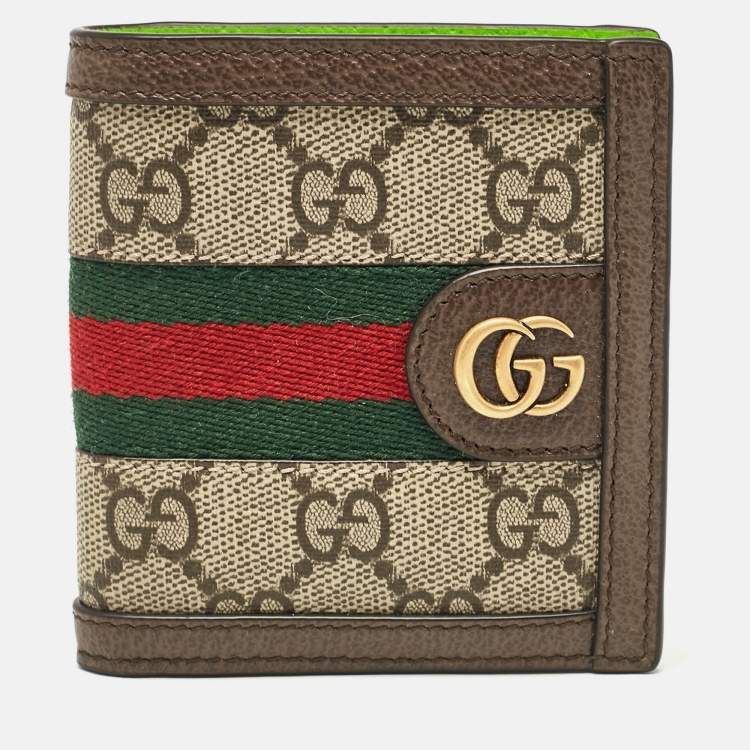 Gucci GG Imprime Canvas outlet Leather Bifold Wallet