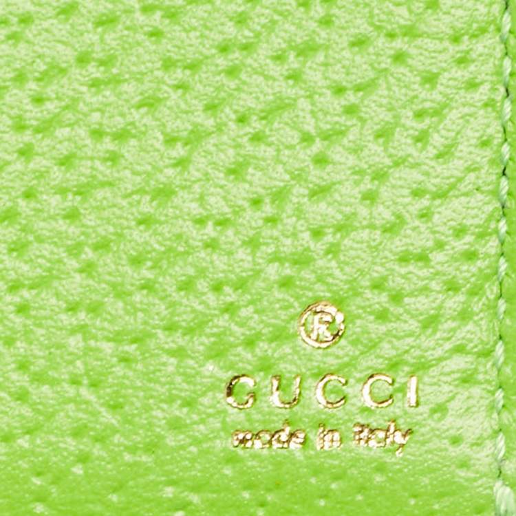 Pre Owned Gucci Beige/Ebony GG Supreme Canvas and Leather Ophidia Bifold Wallet