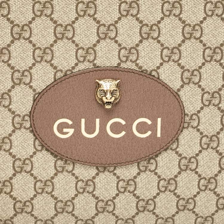 Pre Owned Gucci Beige/Ebony GG Supreme Canvas Neo Vintage Pouch