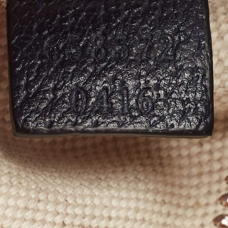 Pre Owned Gucci Beige/Blue GG Supreme Canvas and Leather Mini Interlocking G Shoulder Bag