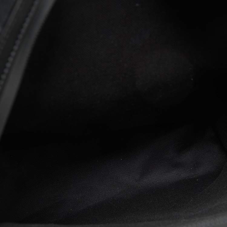 Pre Owned Gucci Black GG Supreme Canvas and Leather Backpack