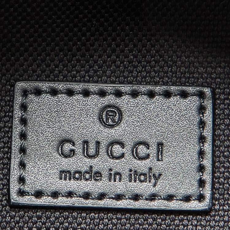 Pre Owned Gucci Black GG Supreme Canvas and Leather Backpack
