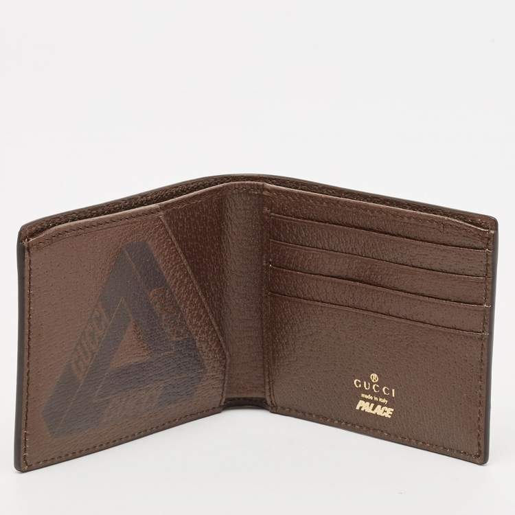 مملوكة مسبقًا Gucci x Palace Beige/Ebony GG-P Supreme Canvas Bifold Wallet