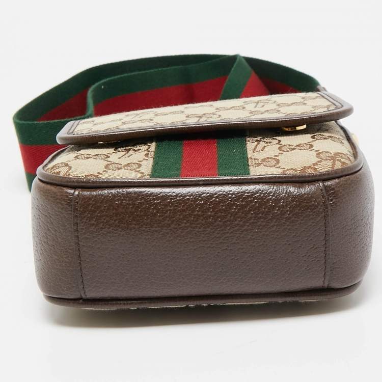 Pre Owned Gucci x Palace Beige/Ebony GG-P Canvas and Leather Messenger Bag