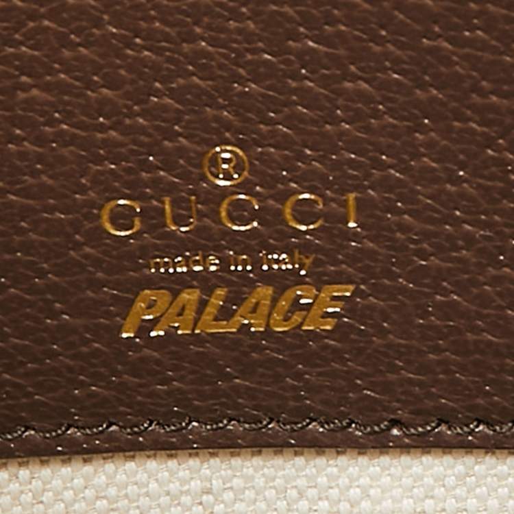 Pre Owned Gucci x Palace Beige/Ebony GG-P Canvas and Leather Messenger Bag
