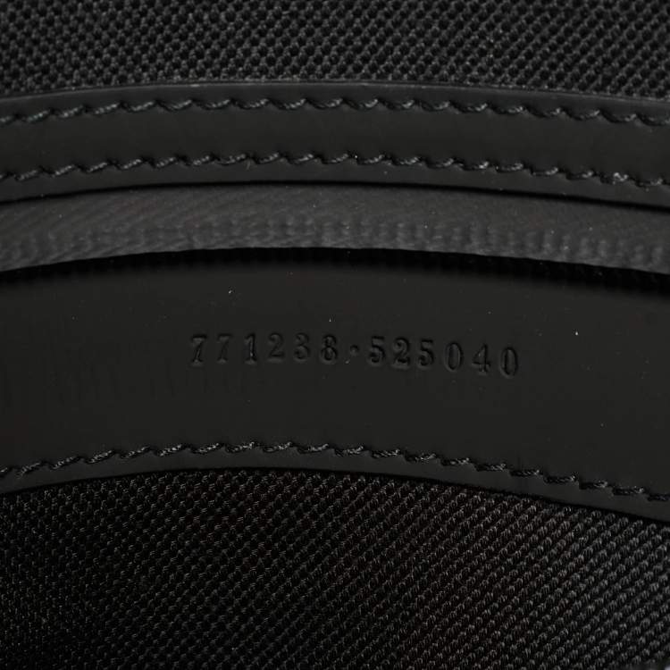 Pre Owned Gucci Black Rubber Effect Guccissima Leather Tote