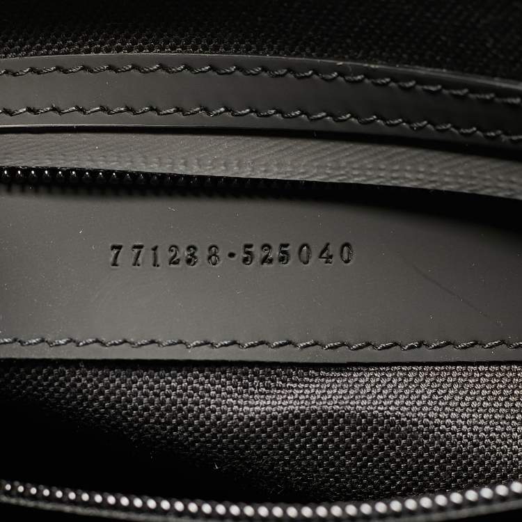Pre Owned Gucci Black Rubber Effect Guccissima Leather Tote