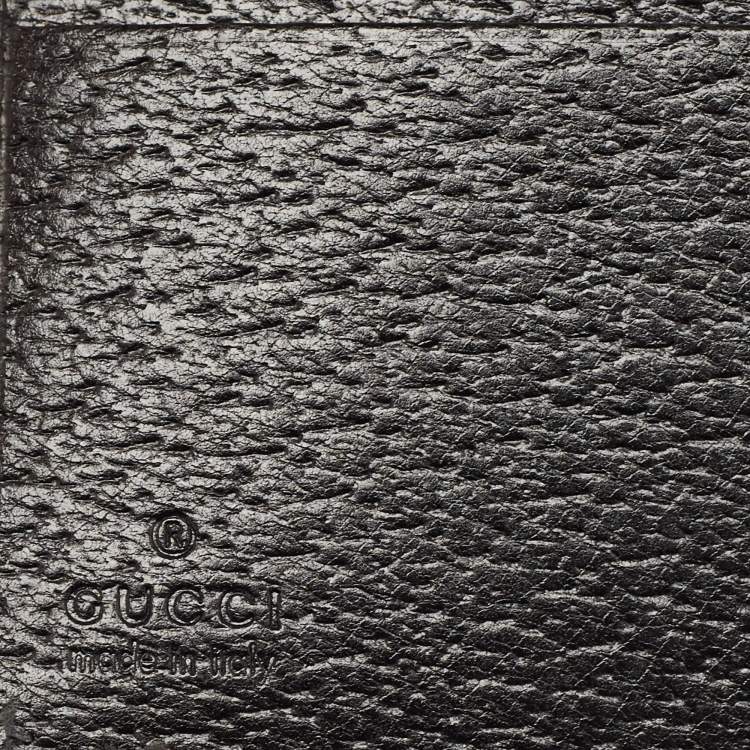 Pre Owned Gucci Black GG Canvas and Leather Bifold Wallet