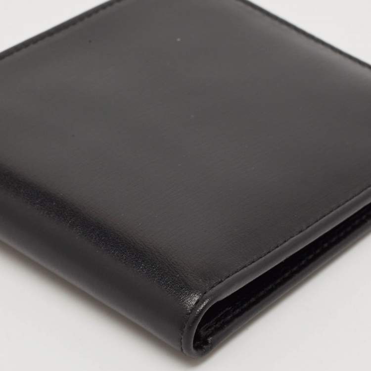 Pre Owned Gucci Black Leather Bifold Wallet