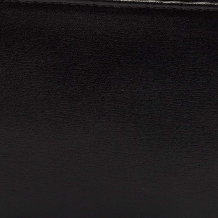 Pre Owned Gucci Black Leather Bifold Wallet