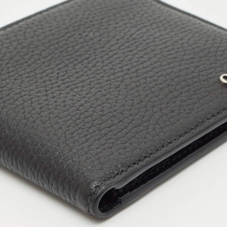 مملوكة مسبقًا Gucci Black Leather Logo Bifold Wallet