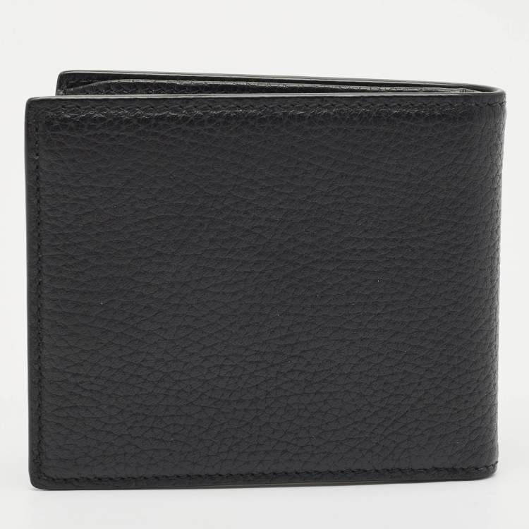 مملوكة مسبقًا Gucci Black Leather Logo Bifold Wallet