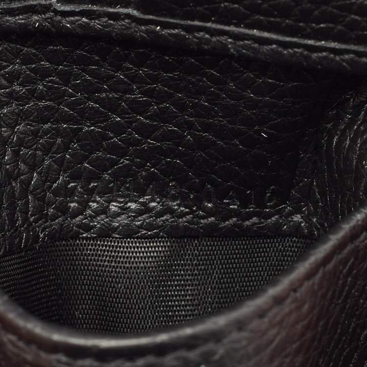 مملوكة مسبقًا Gucci Black Leather Logo Bifold Wallet