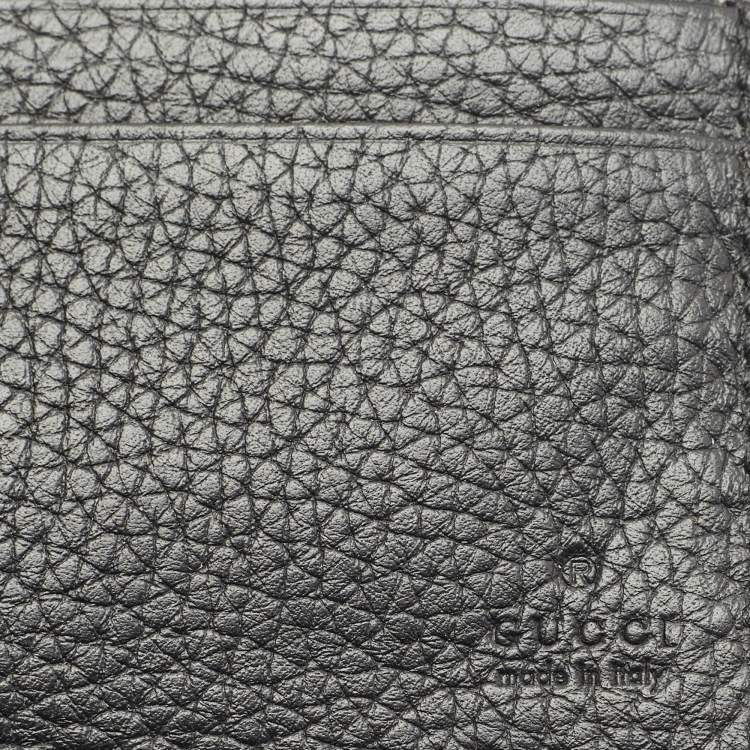 مملوكة مسبقًا Gucci Black Leather Logo Bifold Wallet
