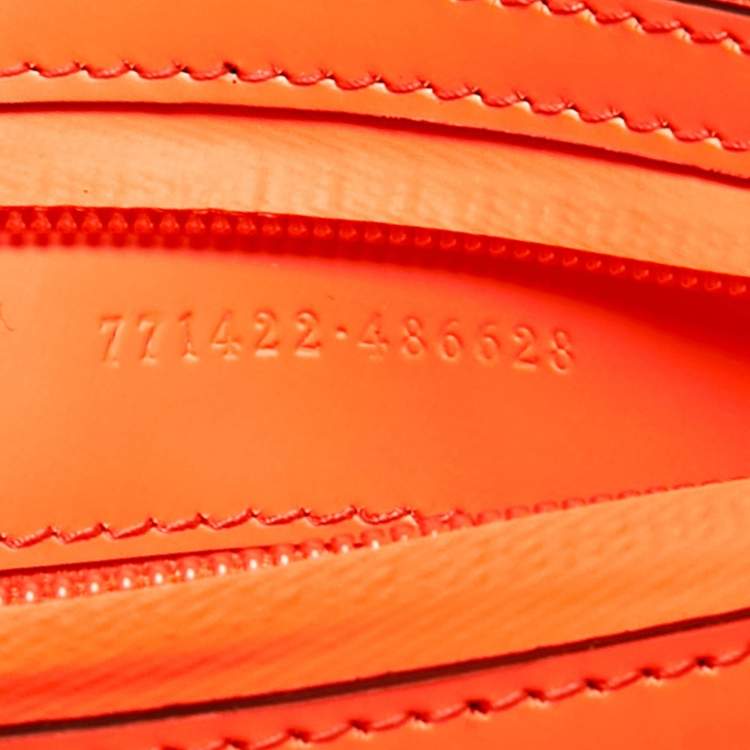 Pre Owned Gucci Neon Orange Rubber Effect Guccissima Leather Small Belt Bag