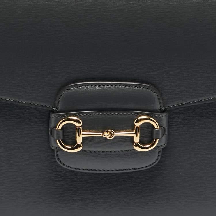 Pre Owned Gucci Grey Leather Horsebit 1955 Shoulder Bag