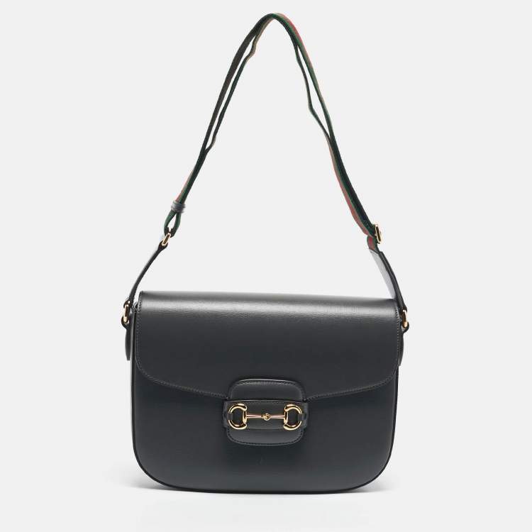 Pre Owned Gucci Grey Leather Horsebit 1955 Shoulder Bag