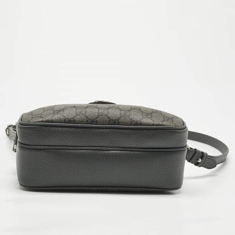 Pre Owned Gucci Grey GG Supreme Canvas and Leather Ophidia Shoulder Bag