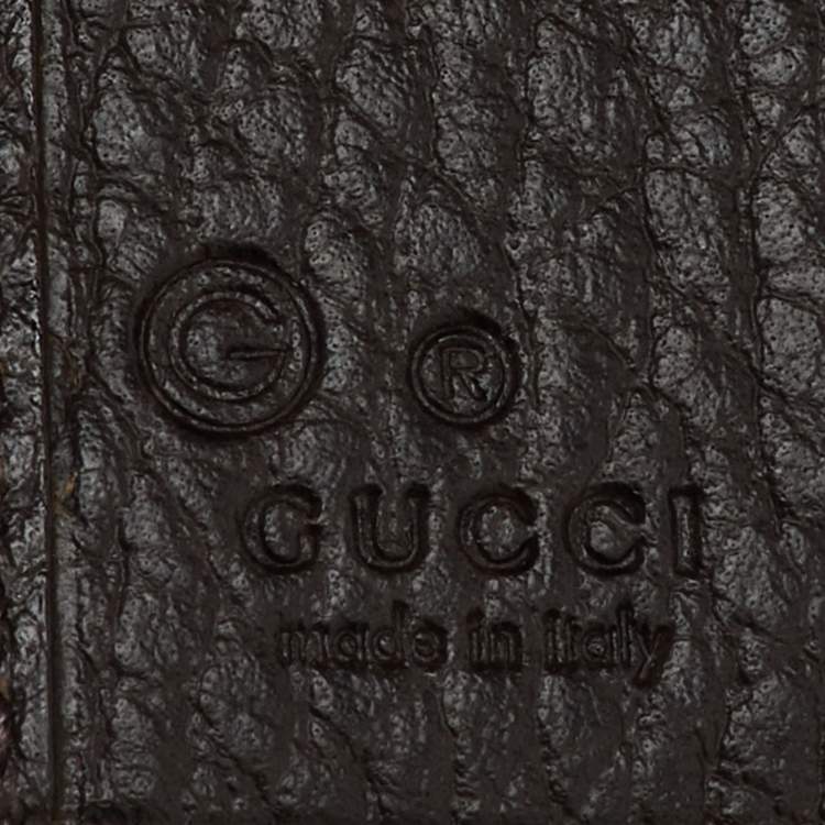 Pre Owned Gucci Dark Brown GG Canvas GG Bifold Wallet