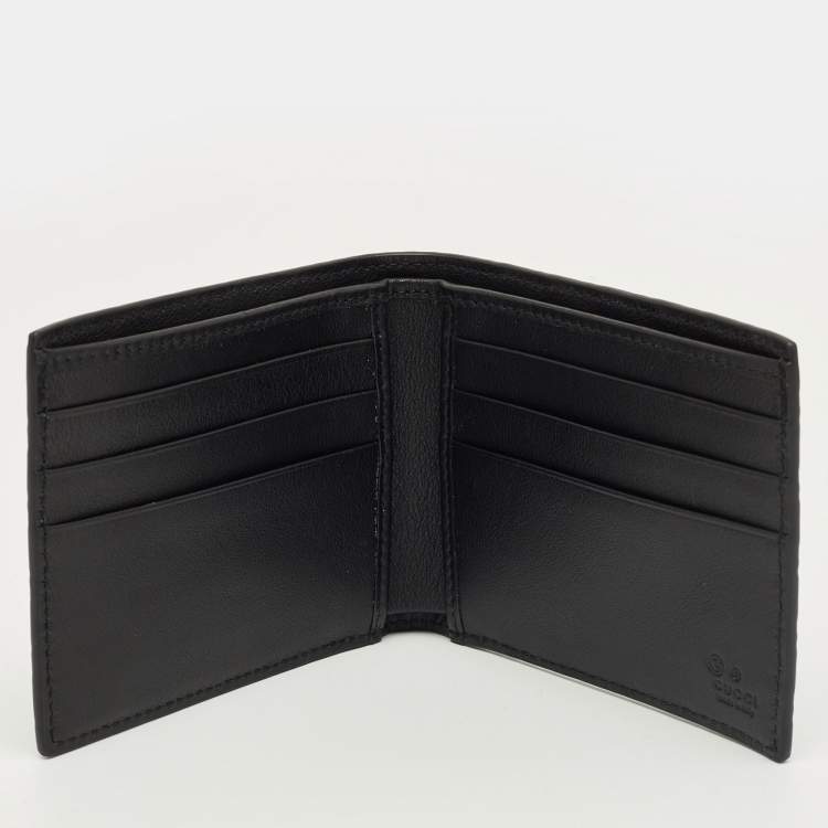 Pre Owned Gucci Black Microguccissima Leather Bifold Wallet