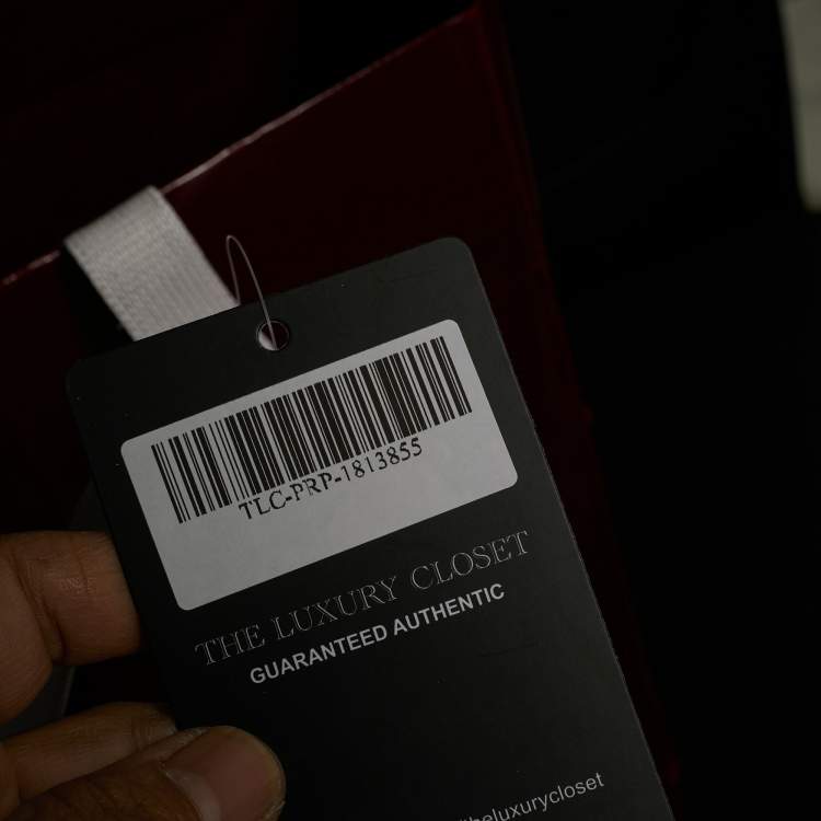 Pre Owned Gucci Black GG Supreme Canvas and Leather Wristlet Pouch