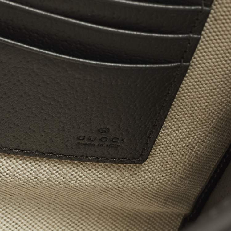 Pre Owned حقيبة صغيرة غوتشي جلد وكانفاس سوبر يم جي جي رمادي أوفيديا