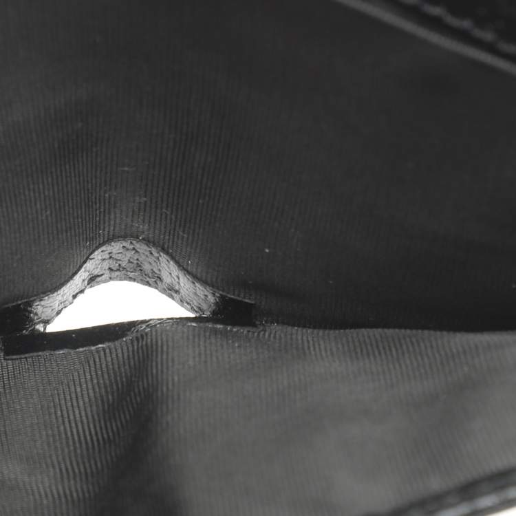 Pre Owned Gucci GG Marmont Black Leather Bifold Wallet