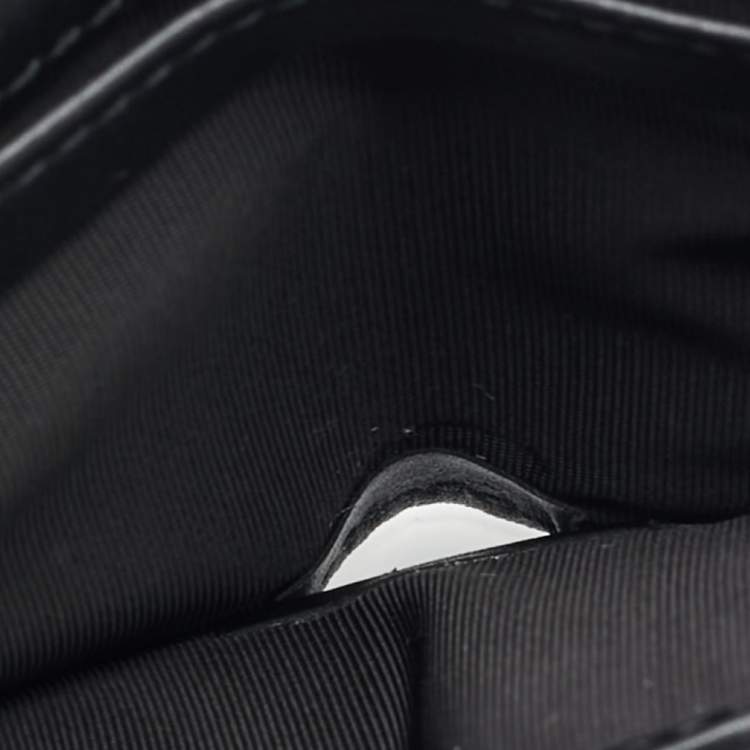 Pre Owned Gucci Double G Black/Silver GG Supreme Canvas Bifold Wallet