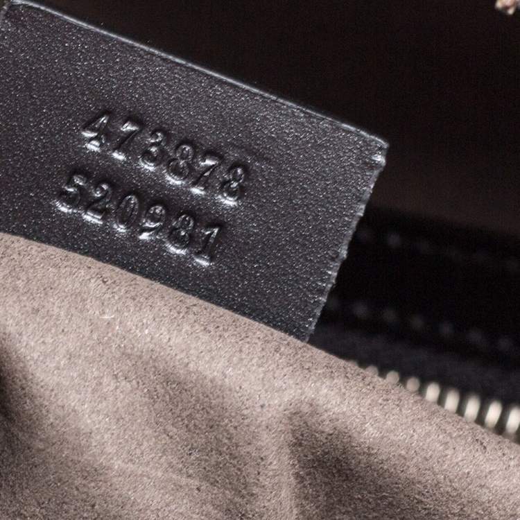 Pre Owned Gucci Black Guccissima Leather Messenger Bag