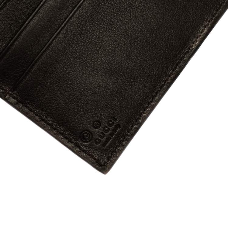 Pre Owned Gucci Brown GG Microguccissima Leather Bifold Wallet