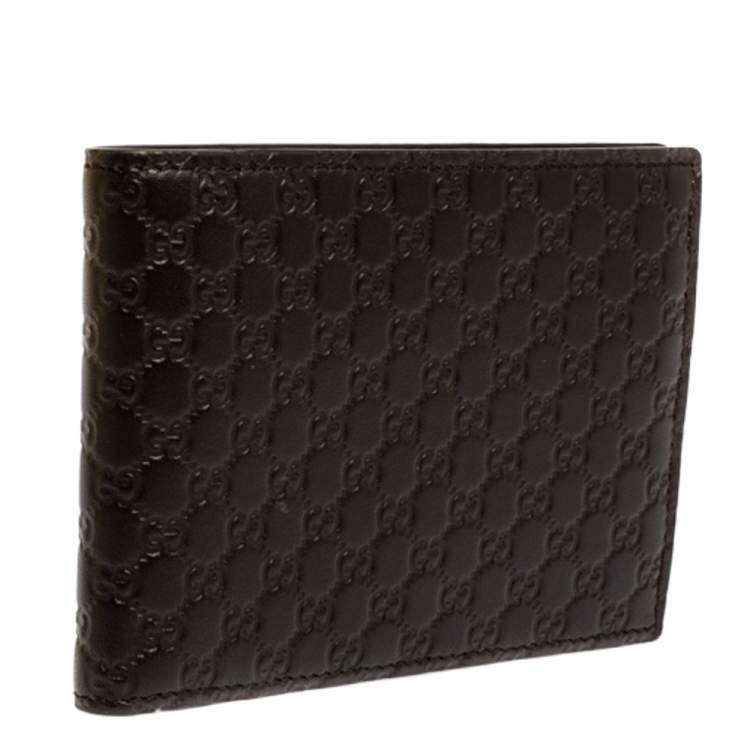 Gucci Brown GG Microguccissima Leather Bifold Wallet Gucci | The Luxury ...