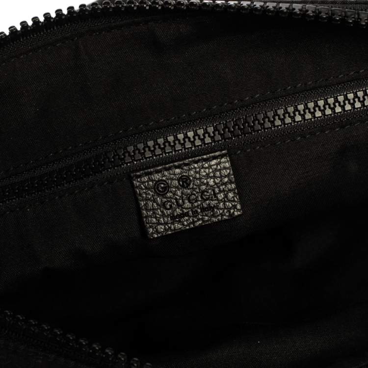 gucci black nylon messenger bag