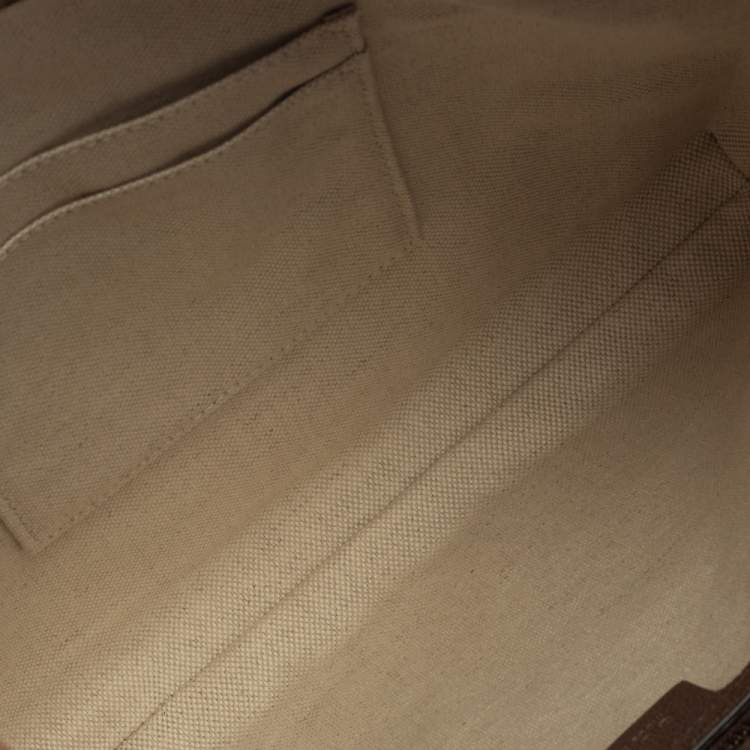 Pre Owned Gucci Beige GG Supreme Canvas and Leather Courrier Messenger Bag