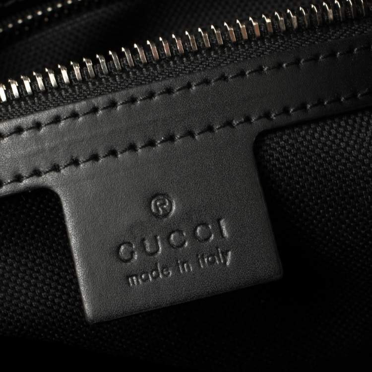 Pre Owned Gucci Black GG Supreme Canvas and Leather Bestiary Messenger Bag
