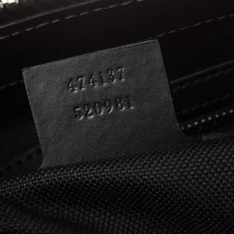 Pre Owned Gucci Black GG Supreme Canvas and Leather Bestiary Messenger Bag