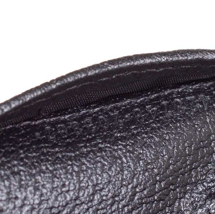 Pre Owned Gucci Black Leather Web Bifold Wallet