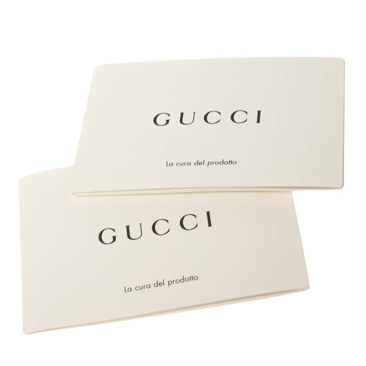Pre Owned Gucci Off White Leather Logo Print Backpack