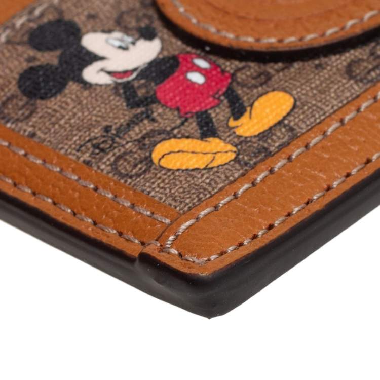 مملوكة مسبقًا Gucci x Disney GG Supreme Monogram Canvas And Leather Mickey Mouse Card Holder
