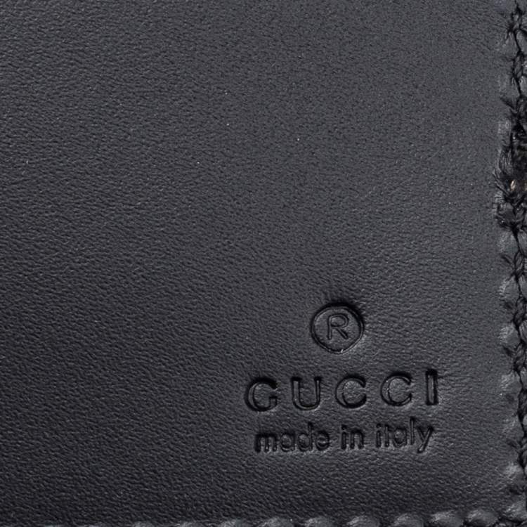مملوكة مسبقًا Gucci Beige/Black GG Supreme Canvas And Leather Wallet