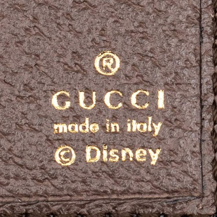 Pre Owned Gucci x Disney Beige GG Supreme Donald Duck Billfold Wallet