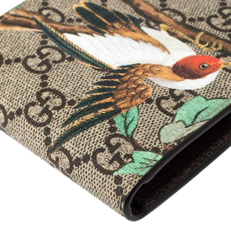 Pre Owned Gucci Multicolor GG Supreme Canvas Tian Bifold Wallet