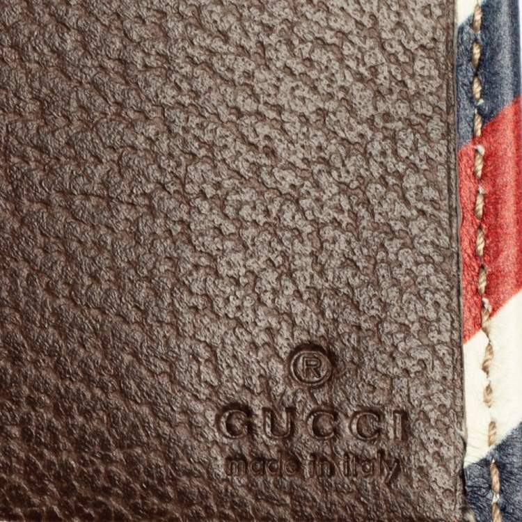 Pre Owned Gucci Beige GG Supreme Canvas Courrier Bifold Wallet